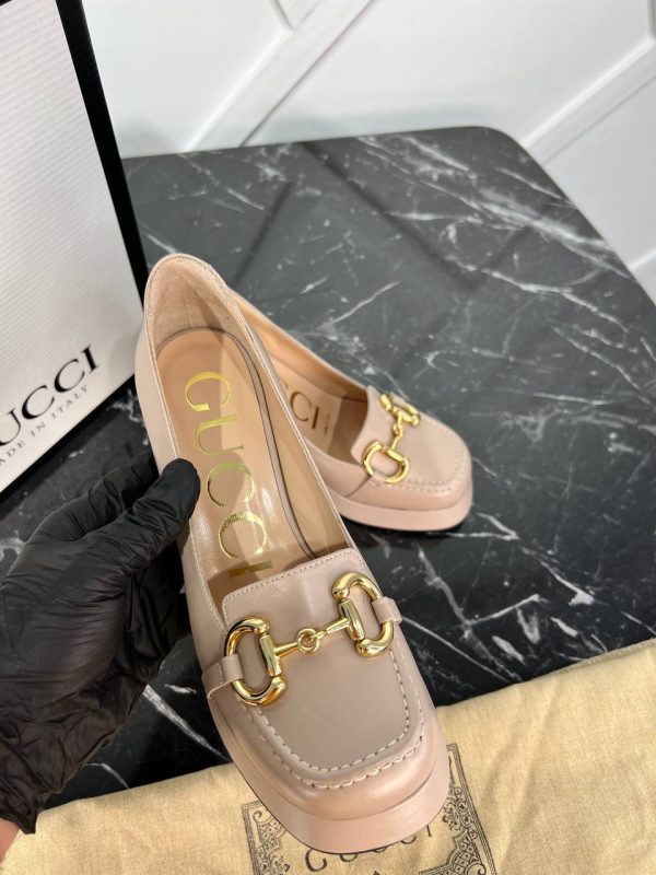 gucci ayakkabi topuklu nude horsebit pumps 9cm