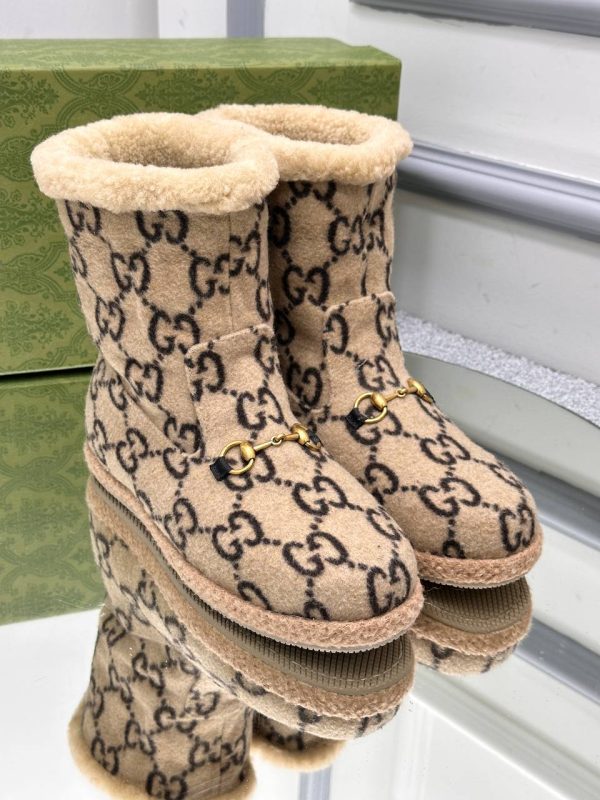 gucci bot naturel pelus detayli classic
