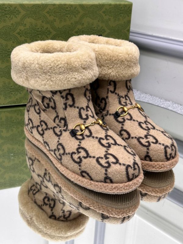 gucci bot naturel pelus detayli classic