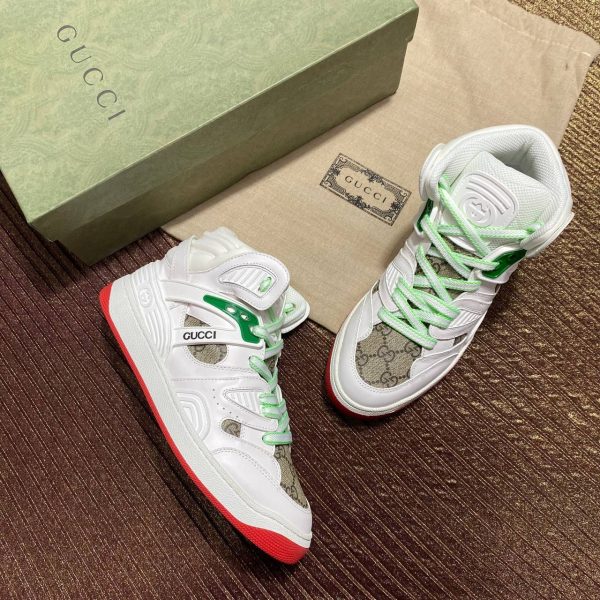 gucci bot sneakers classic logo beyaz yesil