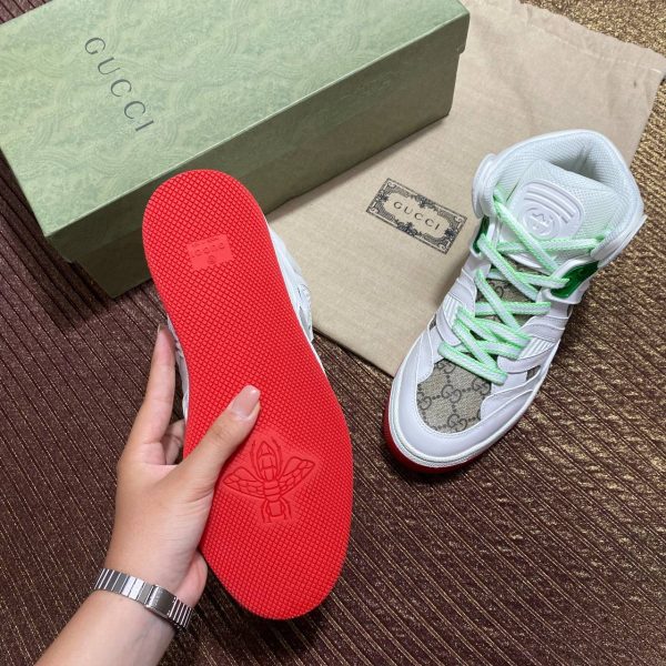 gucci bot sneakers classic logo beyaz yesil