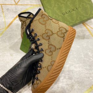 gucci bot sneakers kumas nakis detayli classic kahve