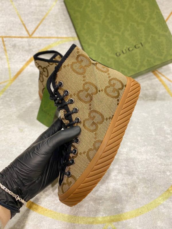 gucci bot sneakers kumas nakis detayli classic kahve