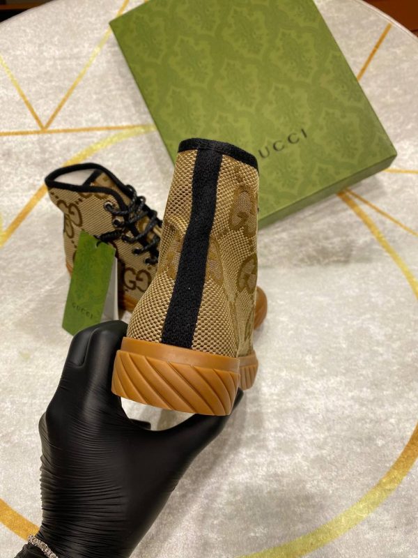 gucci bot sneakers kumas nakis detayli classic kahve