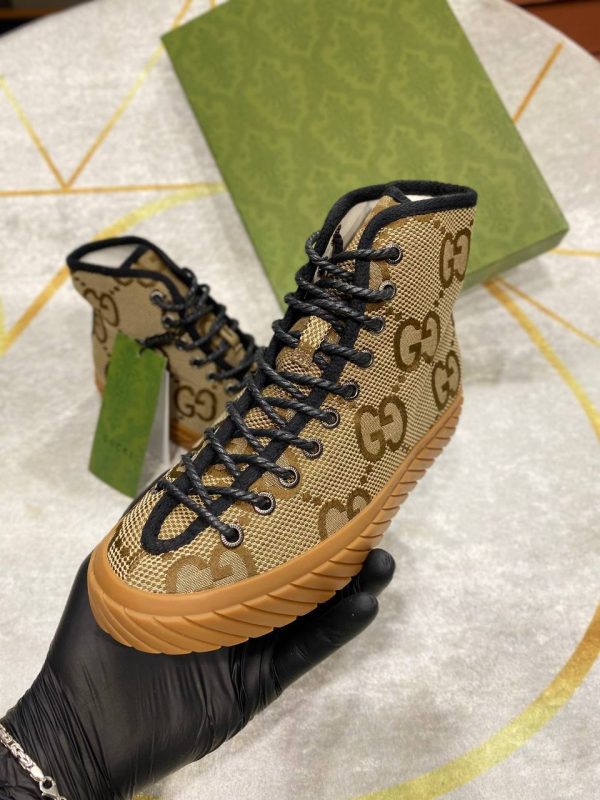 gucci bot sneakers kumas nakis detayli classic kahve