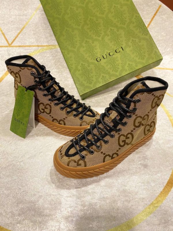 gucci bot sneakers kumas nakis detayli classic kahve