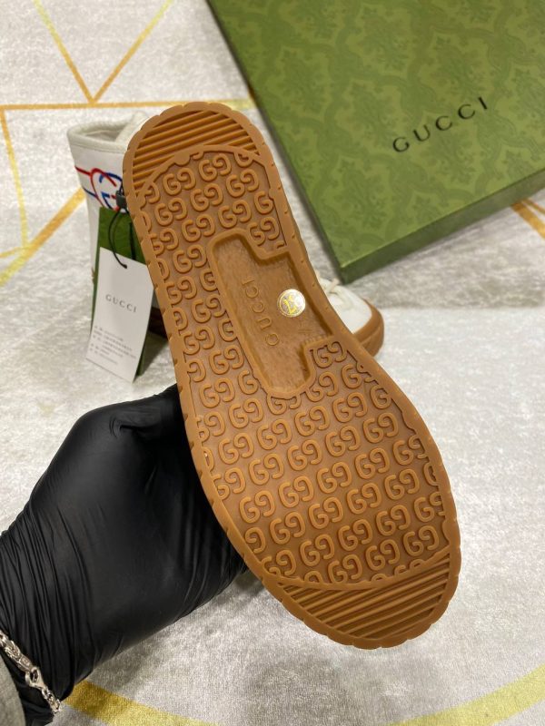 gucci bot sneakers kumas nakis detayli krem logo
