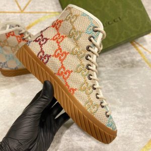 gucci bot sneakers kumas nakis detayli renkli logo