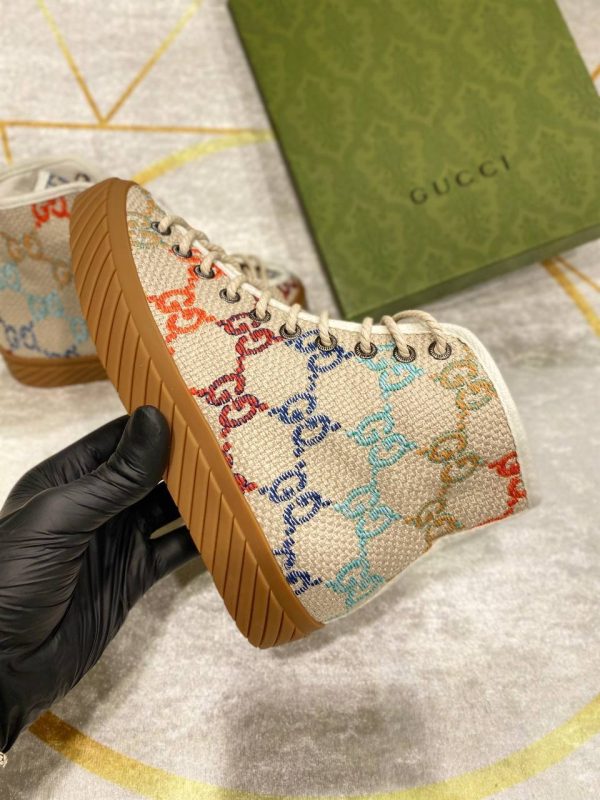 gucci bot sneakers kumas nakis detayli renkli logo