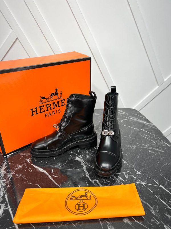 hermes ayakkabi bot siyah yeni sezon