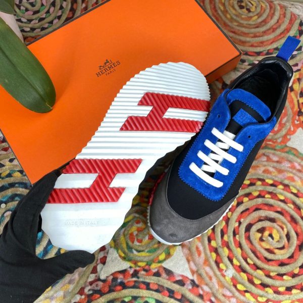 hermes ayakkabi sneakers bouncing siyah mavi gri