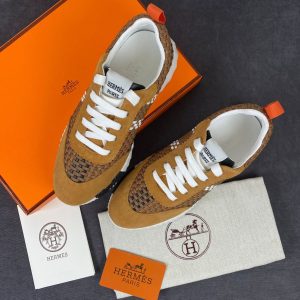 hermes ayakkabi taba sneakers truncu braided