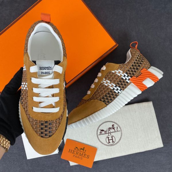 hermes ayakkabi taba sneakers truncu braided