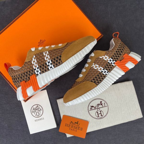 hermes ayakkabi taba sneakers truncu braided