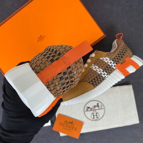 hermes ayakkabi taba sneakers truncu braided