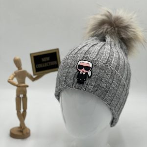 karl lagerfeld bere ponponlu gri