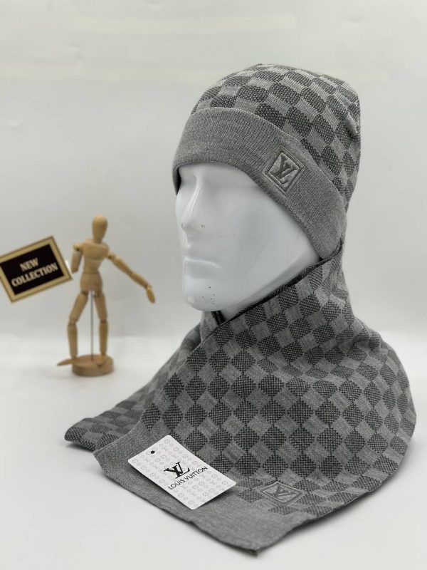 louis vuitton atki bere takimi erkek gri