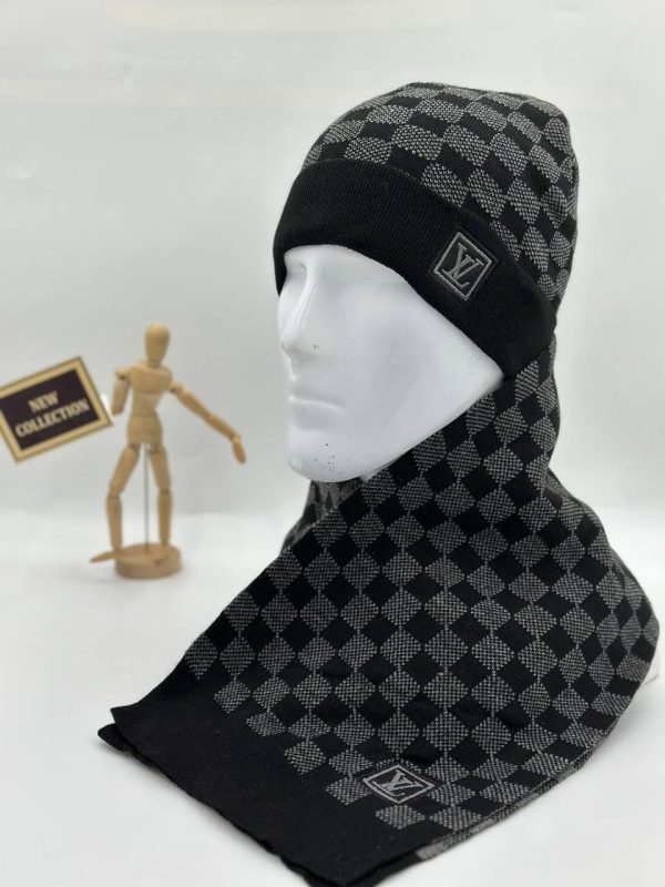 louis vuitton atki bere takimi erkek siyah gri