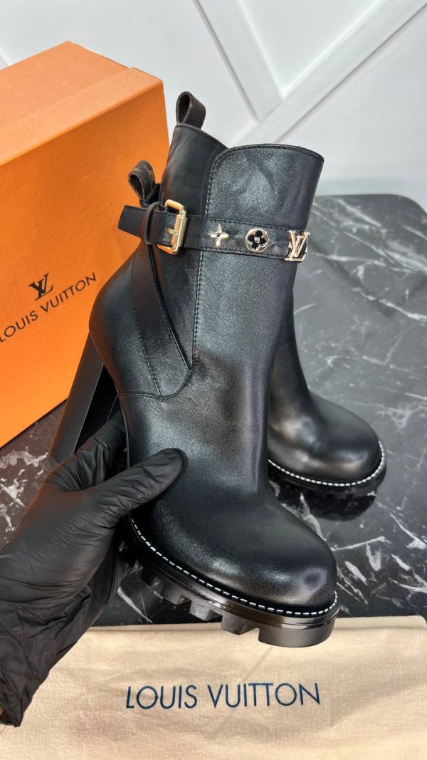 louis vuitton ayakkabi bot siyah yuksek topuk