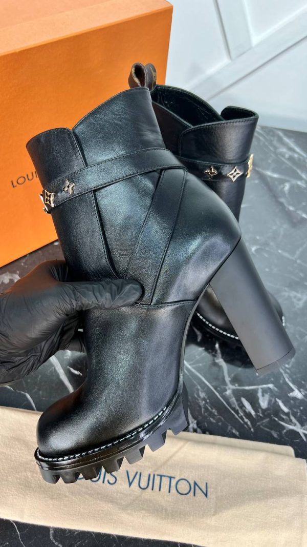 louis vuitton ayakkabi bot siyah yuksek topuk