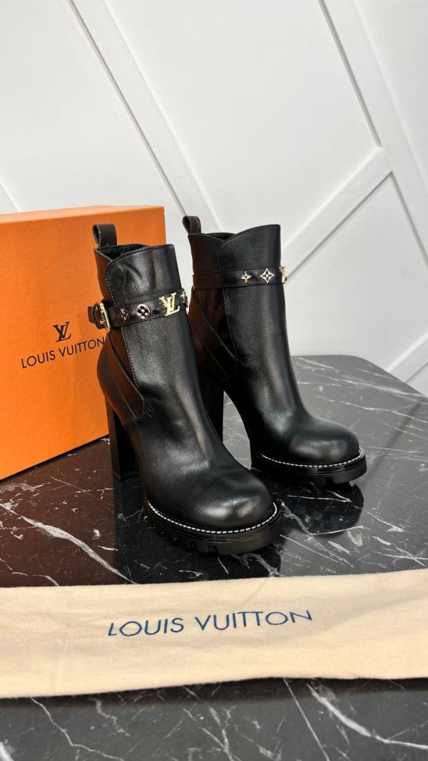 louis vuitton ayakkabi bot siyah yuksek topuk