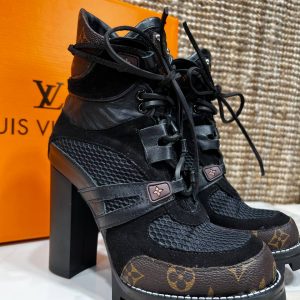louis vuitton ayakkabi bot star trail ankle boot siyah monogram
