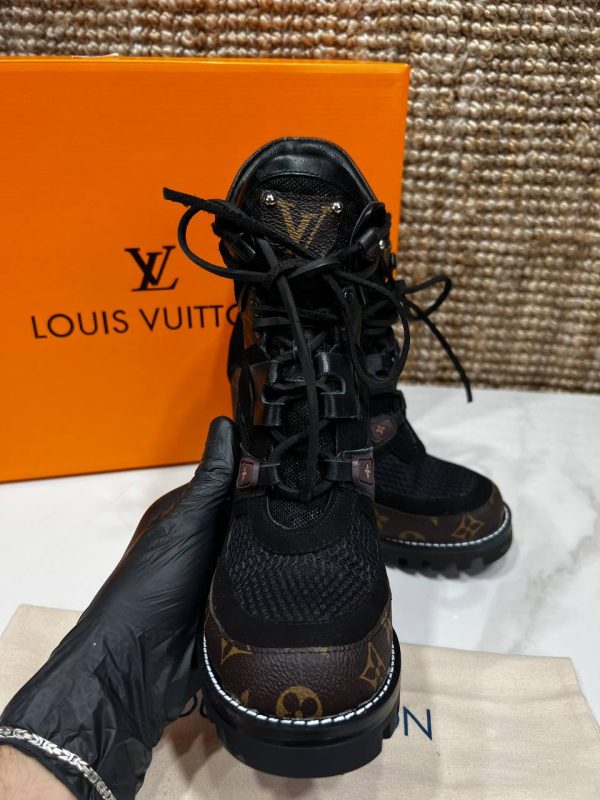 louis vuitton ayakkabi bot star trail ankle boot siyah monogram