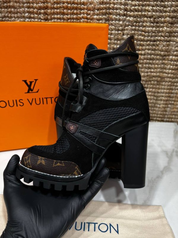 louis vuitton ayakkabi bot star trail ankle boot siyah monogram