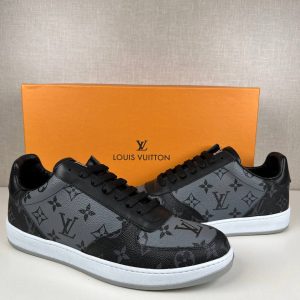 louis vuitton ayakkabi sneaker erkek siyah gri monogram yeni sezon