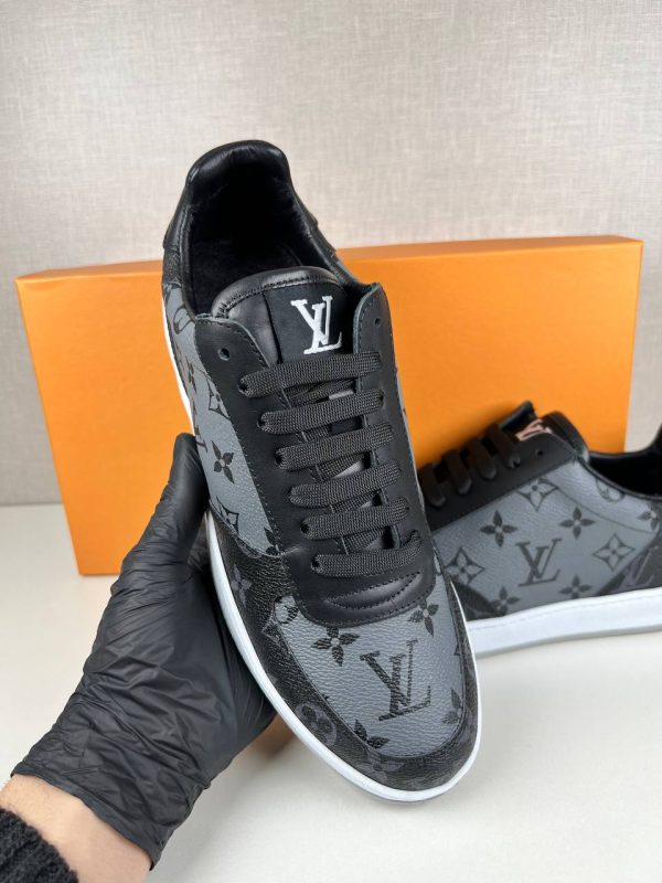 louis vuitton ayakkabi sneaker erkek siyah gri monogram yeni sezon