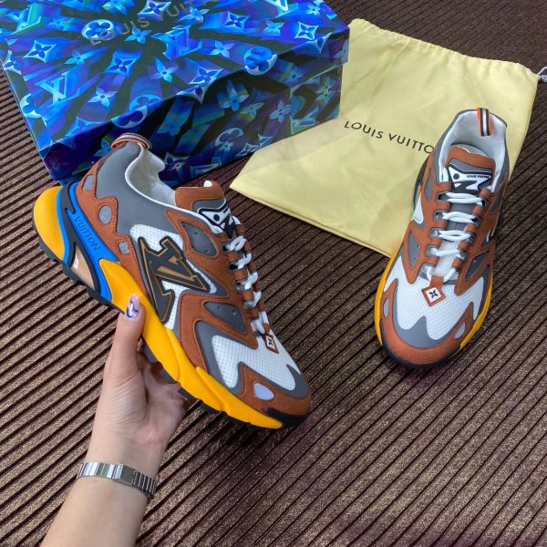 louis vuitton ayakkabi sneaker kahve turuncu yeni sezon