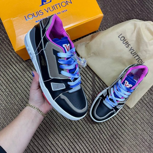 louis vuitton ayakkabi sneaker siyah vizon pembe yeni sezon