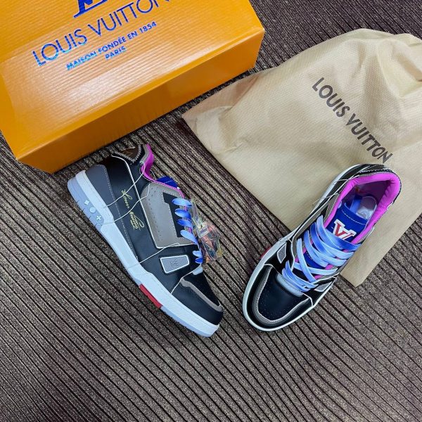 louis vuitton ayakkabi sneaker siyah vizon pembe yeni sezon