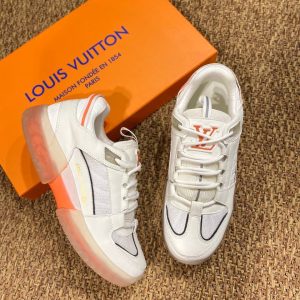 louis vuitton ayakkabi trainer sneaker beyaz turuncu