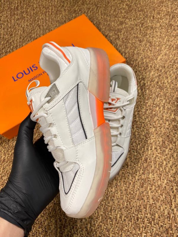 louis vuitton ayakkabi trainer sneaker beyaz turuncu