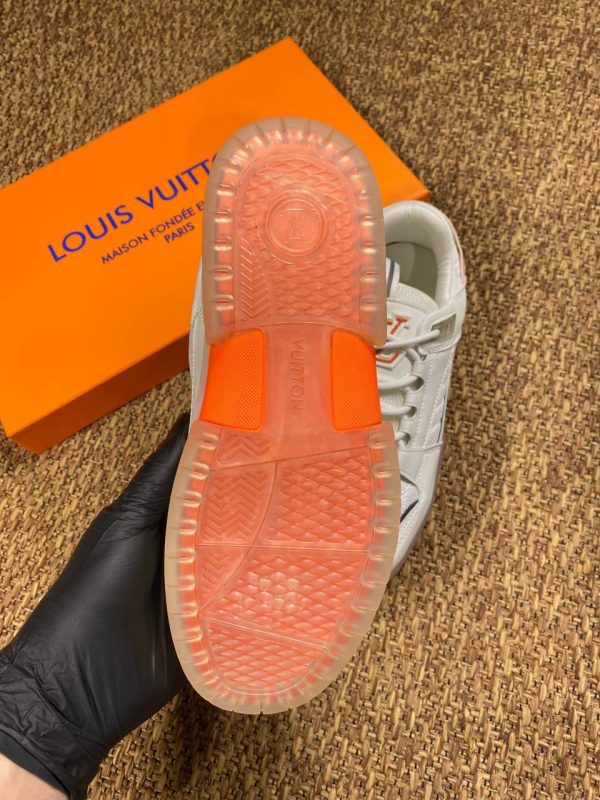 louis vuitton ayakkabi trainer sneaker beyaz turuncu