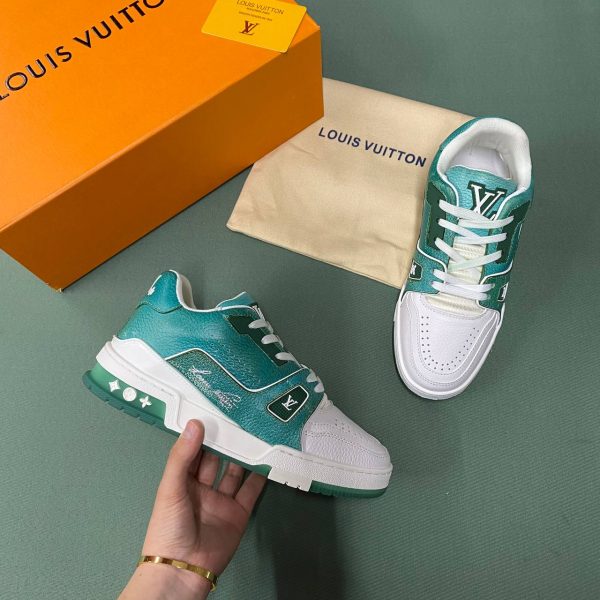 loui̇s vuitton ayakkabi sneaker erkek trainer yeni sezon beyaz yesil
