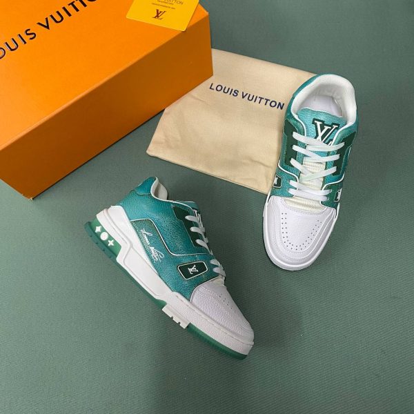 loui̇s vuitton ayakkabi sneaker erkek trainer yeni sezon beyaz yesil