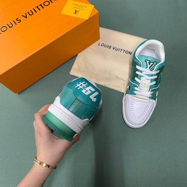 loui̇s vuitton ayakkabi sneaker erkek trainer yeni sezon beyaz yesil