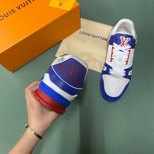 loui̇s vuitton ayakkabi sneakers kadin trainer beyaz mavi