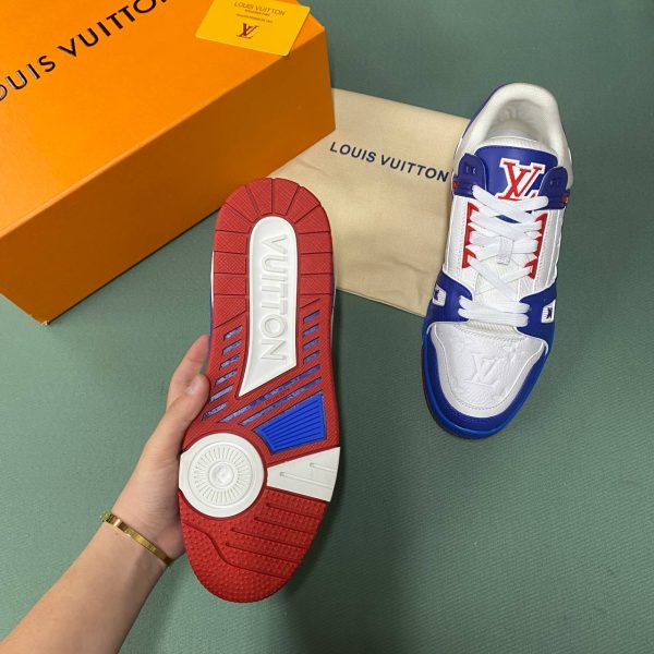 loui̇s vuitton ayakkabi sneakers kadin trainer beyaz mavi