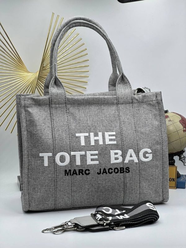 marc jacobs canta the tote bag gri kumas 34x26 cm