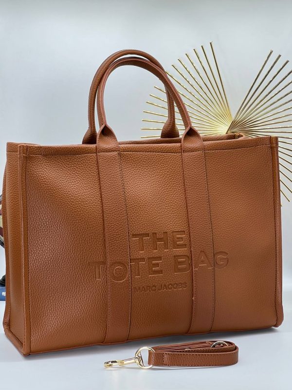 marc jacobs canta the tote bag taba buyuk boy suni deri 40x30 cm