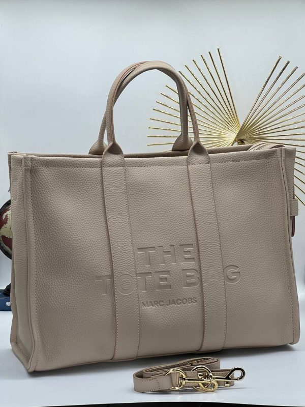 marc jacobs canta the tote bag vizon buyuk boy suni deri 40x30 cm