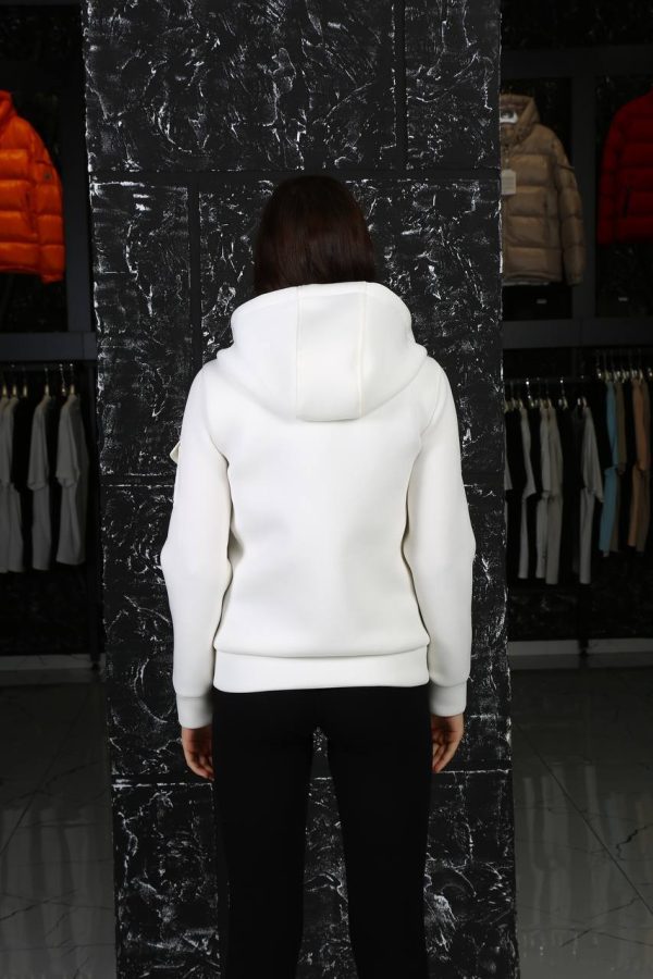 moncler mont baharlik triko detayli beyaz