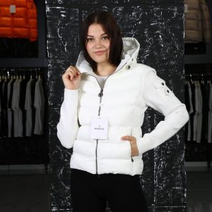 moncler mont baharlik triko detayli beyaz kolu cepli