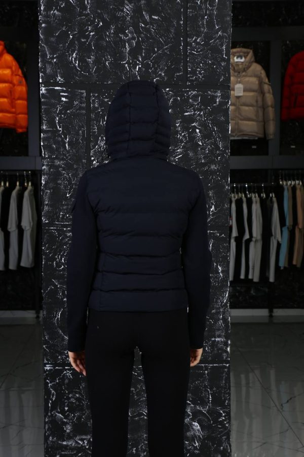 moncler mont baharlik triko detayli siyah kolu cepli
