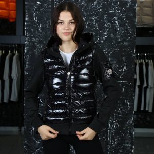 moncler mont baharlik triko detayli siyah parlak