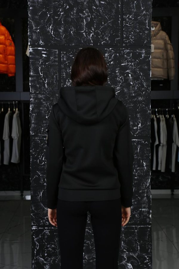 moncler mont baharlik triko detayli siyah parlak