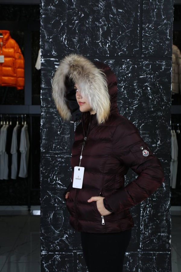 moncler mont bordo classic kolu cepli kapusonlu tilki tuyu